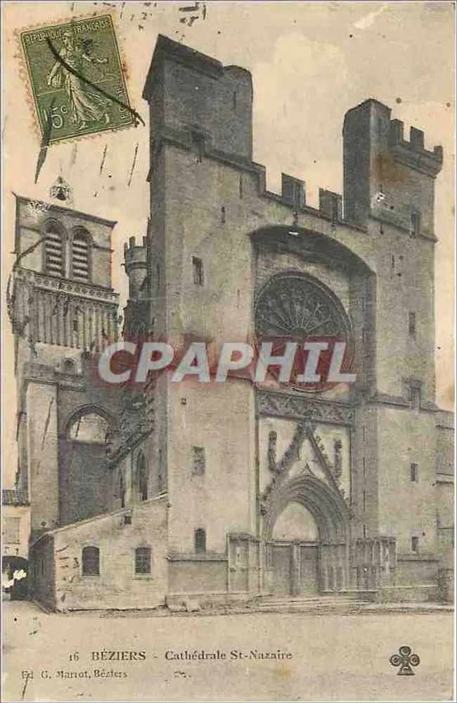 Béziers - Catedral de São Nazário — Ed. G. Mariot, Béziers, n°16 - Frente