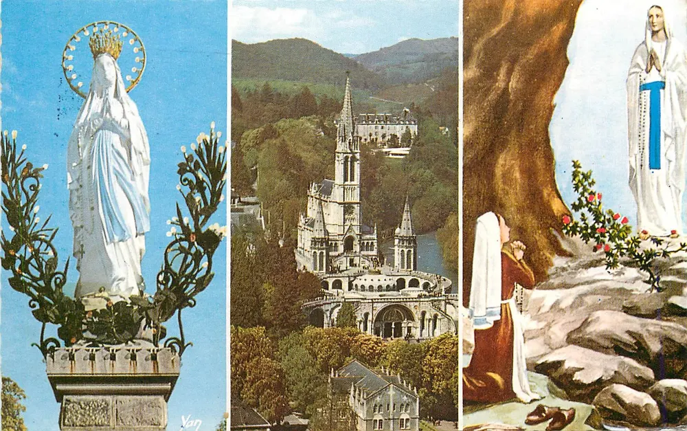 Lourdes — A Virgem coroada, A Basílica, A Aparição — Edições YAN-ROGE - Frente