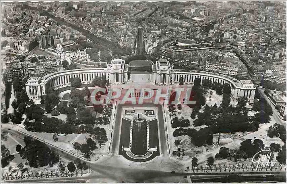 Paris e suas maravilhas — Panorama sobre o palácio de Chaillot — Éditions d'art GUY - Frente