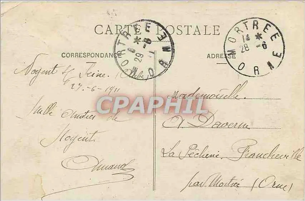 Nogent-sur-Seine — Grands moulins Sassol frères, gebaut 1909 — unbekannter Verleger - Rückseite