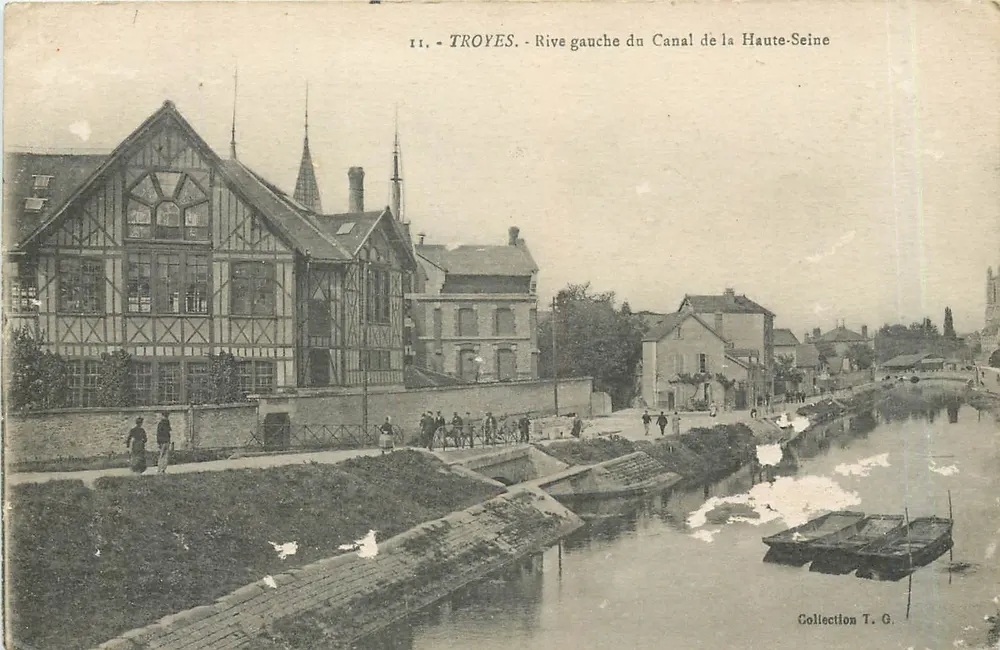 Troyes - Rive gauche du Canal de la Haute-Seine — Collection T. G. - Recto