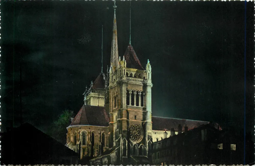 Cathédrale Saint-Pierre — illuminée — Éditions n°7159 - Recto