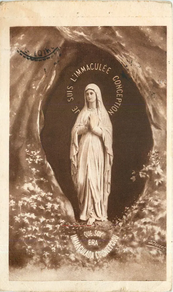 Nossa Senhora da Gruta — Lourdes — Editor P. Doucet - Frente