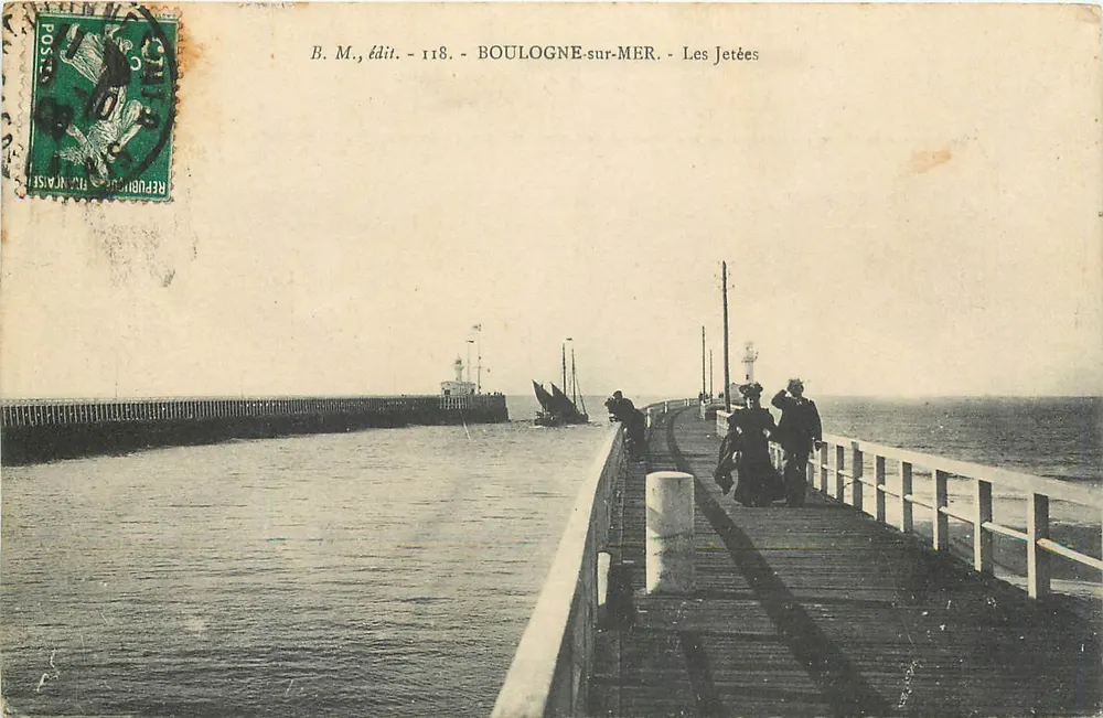 Boulogne-sur-Mer — As Pontas — B. M., edição - 118 - Frente