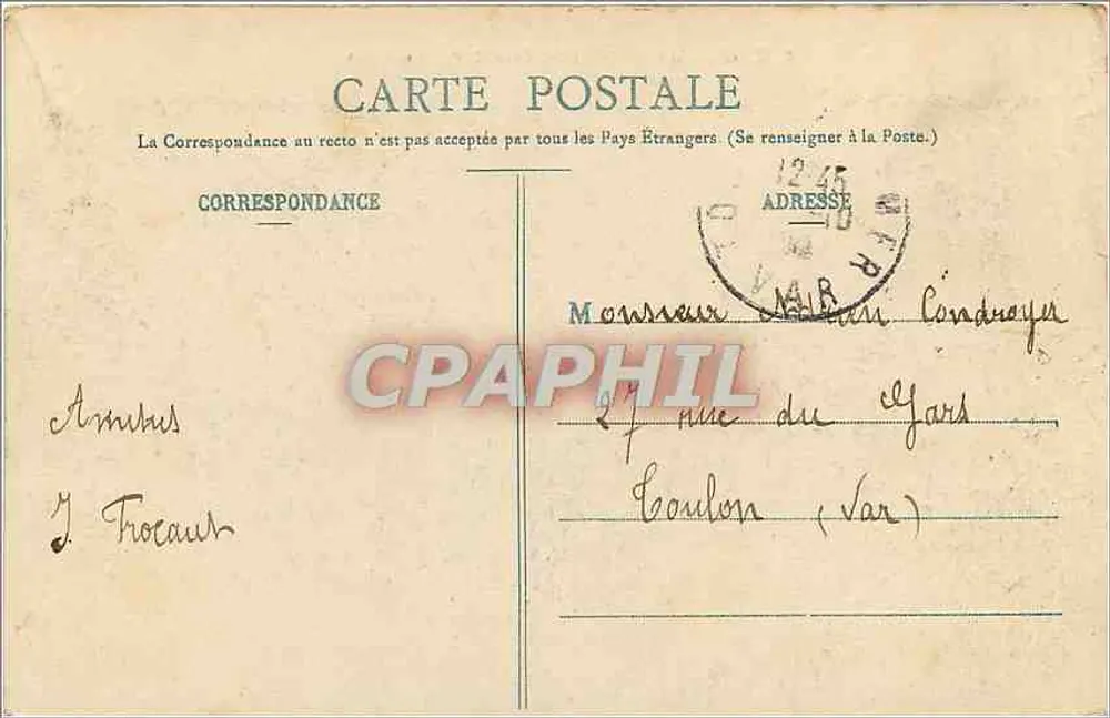 Boulogne-sur-Mer — As Pontas — B. M., edição - 118 - Verso