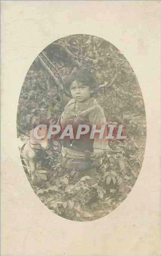 Child in Nature — Vintage Postcard — publisher unknown - Front