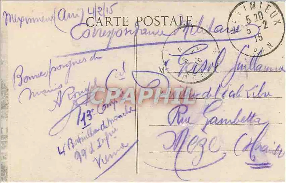 LYON — Basílica N.-D. de Fourvière — Facha lateral — Cartier, editora - Verso