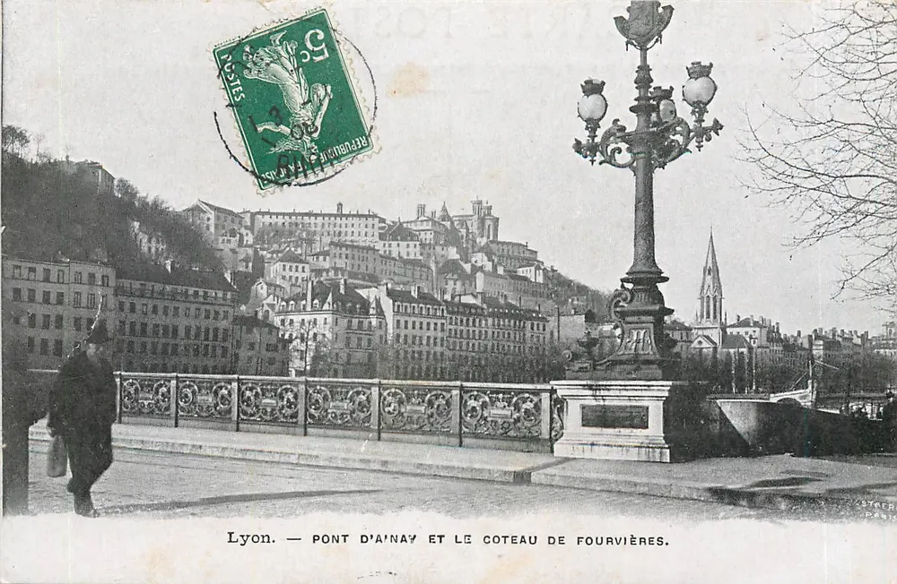 Lyon — Pont d'Ainay und Coteau de Fourvières — Cetrier, Paris - Vorderseite
