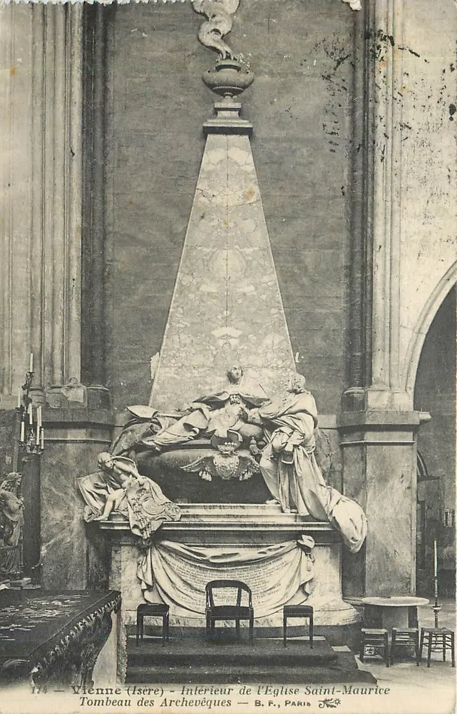 Wien (Isère) - Innenansicht der Kirche Saint-Maurice - Grab der Erzbischöfe — B.F., Paris - Vorderseite
