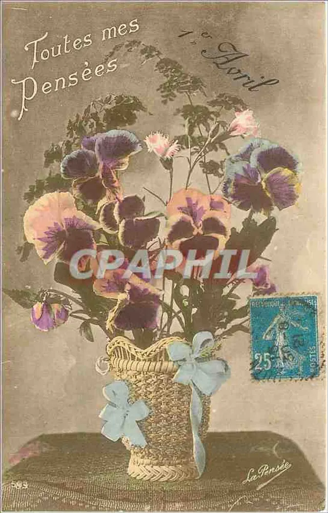 Bouquet de pensées — 1º de Abril — La Pensée, n°583 - Frente