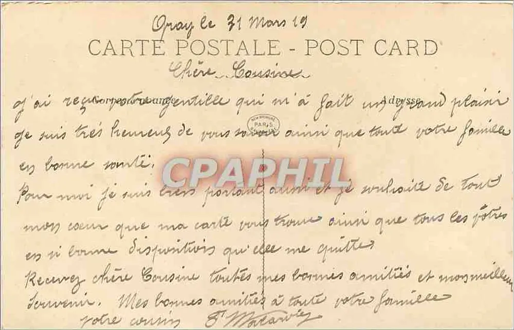 Bouquet de pensées — 1º de Abril — La Pensée, n°583 - Verso