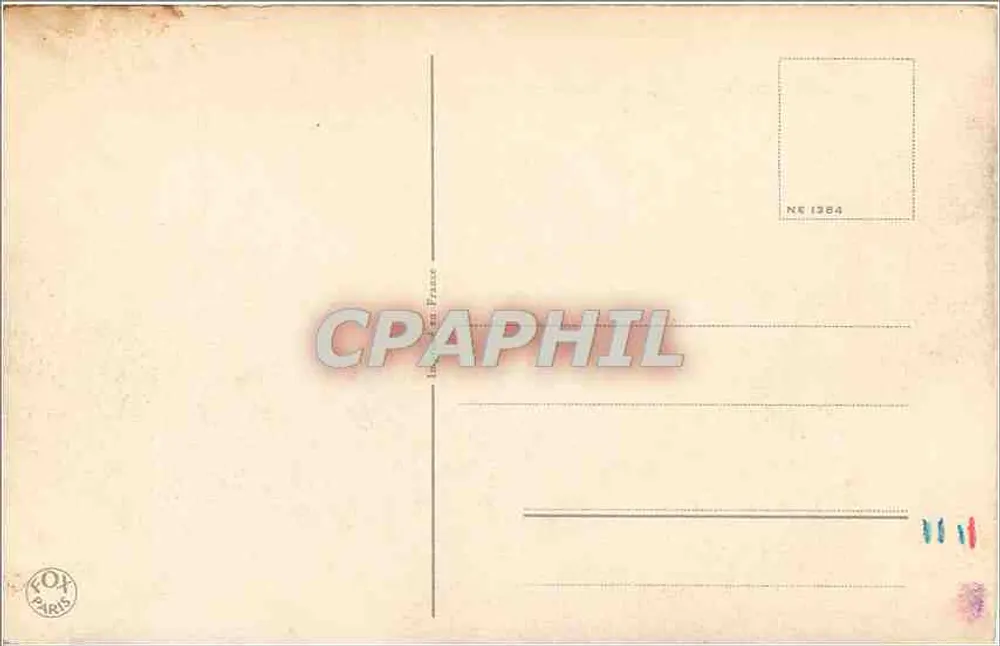 Villaggio alpino con chiesa — vista pittoresca — editore Paris, n° 1384 - Verso
