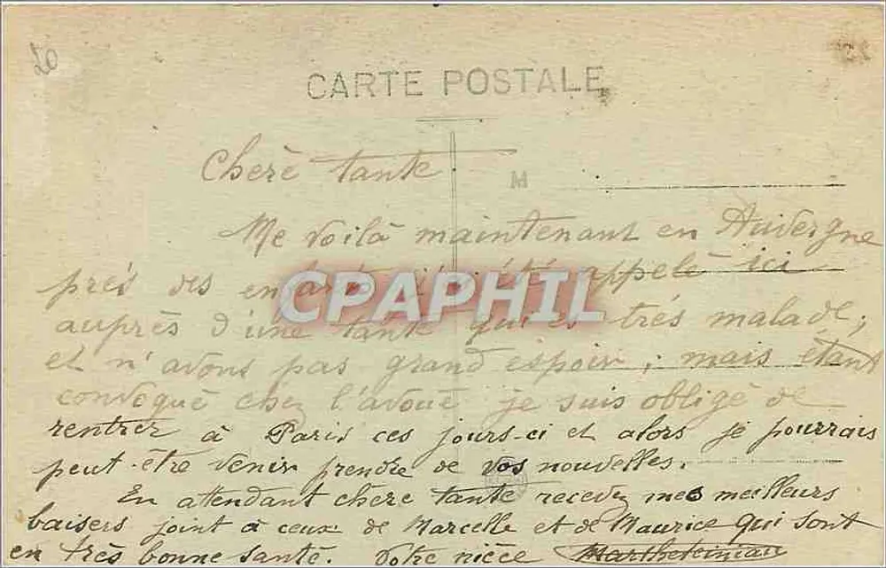 Cachoeira de Cuzez, perto de Ste Anastasie — Le Cantal pittoresque — Editor L.R., n° 1059 - Verso