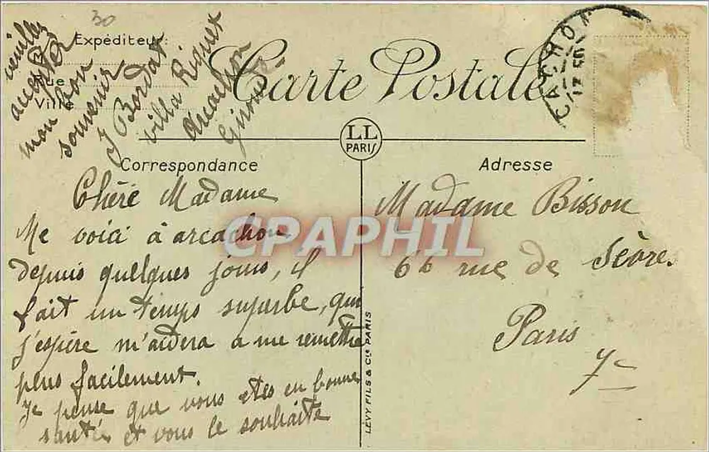Arcachon — A Grande Duna — LL - Verso