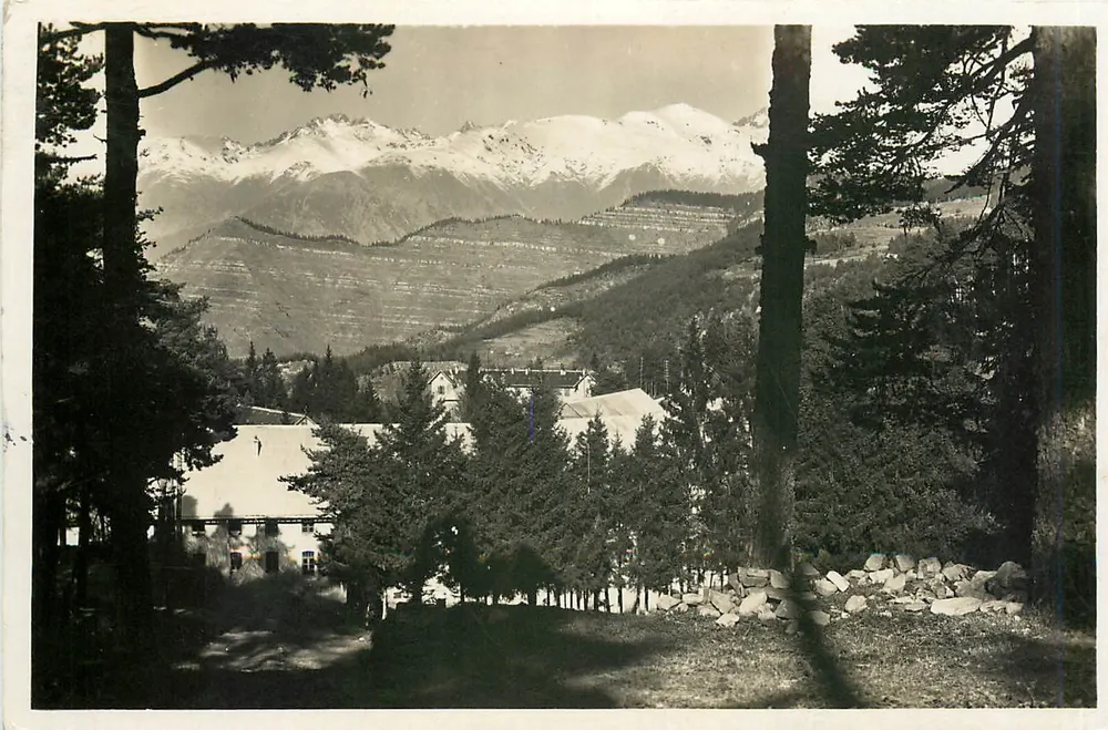 Vue des Alpes — Château d'Alban — Édition Gangnebien, n° 23 - Recto