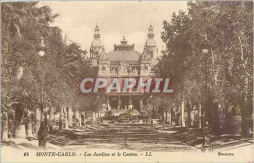 Monte-Carlo - Les Jardins et le Casino - Selecta - Recto