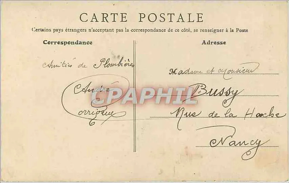 Les Vosges, a Noite — Plombières-les-Bains em seu Ninho — B. F., Paris - Verso