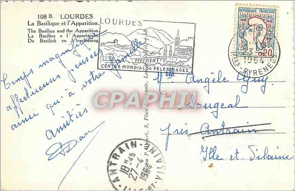 Lourdes — Aparecida de Nossa Senhora — Ed. Luly - Verso