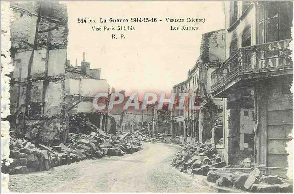 Verdun (Meuse) — Les Ruines — Visé Paris 514 bis - Frente