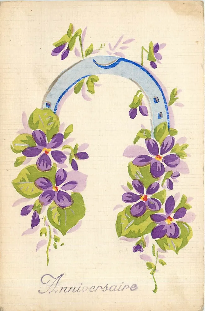 Flores de lavanda — Aniversário — Carta postal - Frente