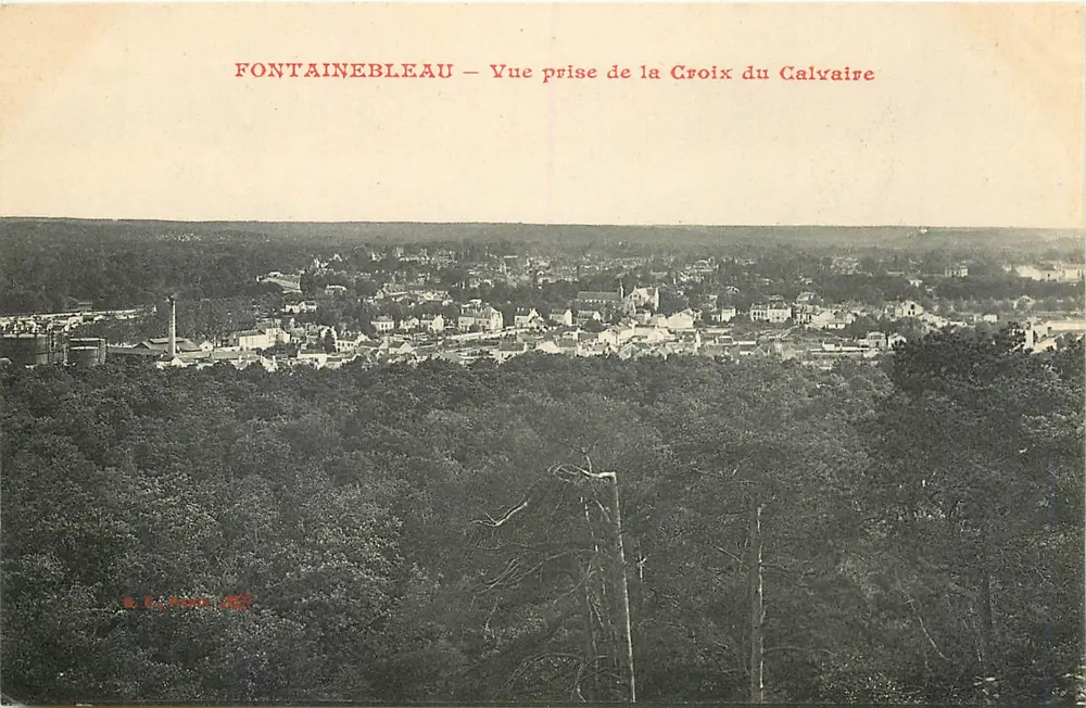 Fontainebleau — Ansicht vom Calvaire-Kreuz — E. E. Paris, Nr. 207 - Vorderseite