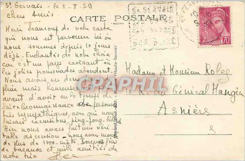 Saint-Gervais-les-Bains — Gorges de la Gruvaz — n°500 - Rückseite
