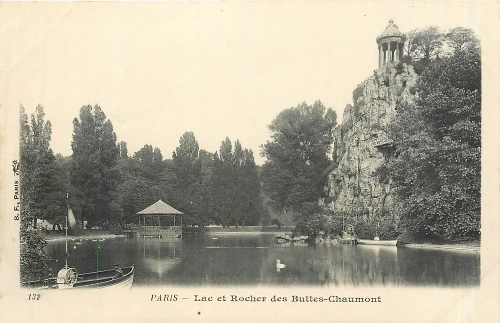 Paris — Lac et Rocher des Buttes-Chaumont — B.F. Paris, n°137 - Recto