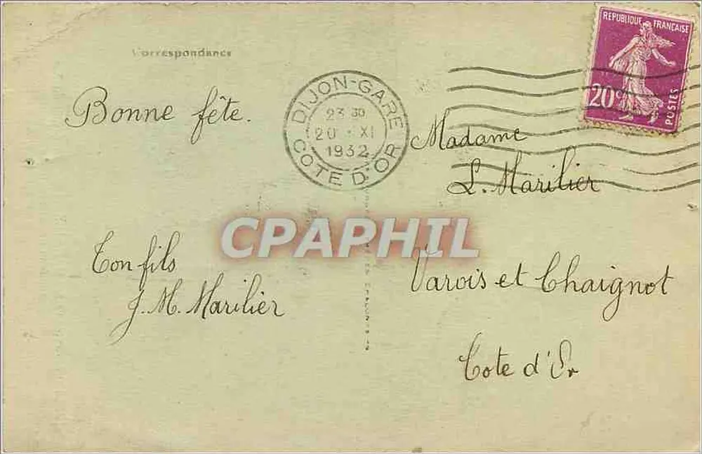 Dijon — Cripta da Catedral de São Bénigne (início do século XI) — Foto Barou, 3, rue Vaillant, Dijon - Verso