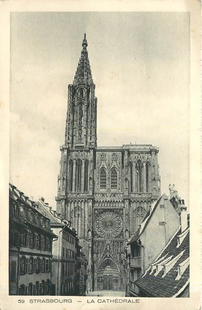 Strasbourg — A Catedral — Braun & Cie, Imp. - Dornach, n°59 - Frente