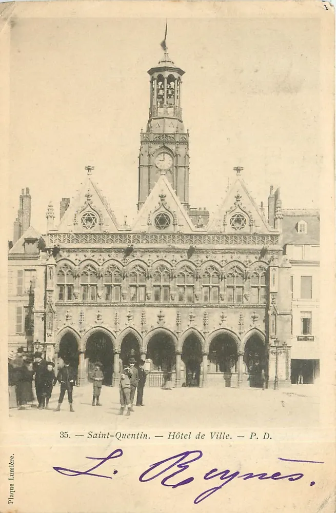 Saint-Quentin — Stadhuis — P. D. — Plaat Lumière, n°35 - Voorkant