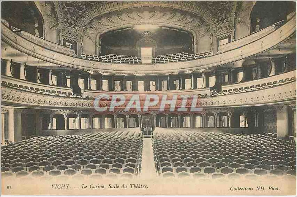 Vichy — Le Casino, Salle du Théâtre — Collections ND. Phot. n°63 - Recto