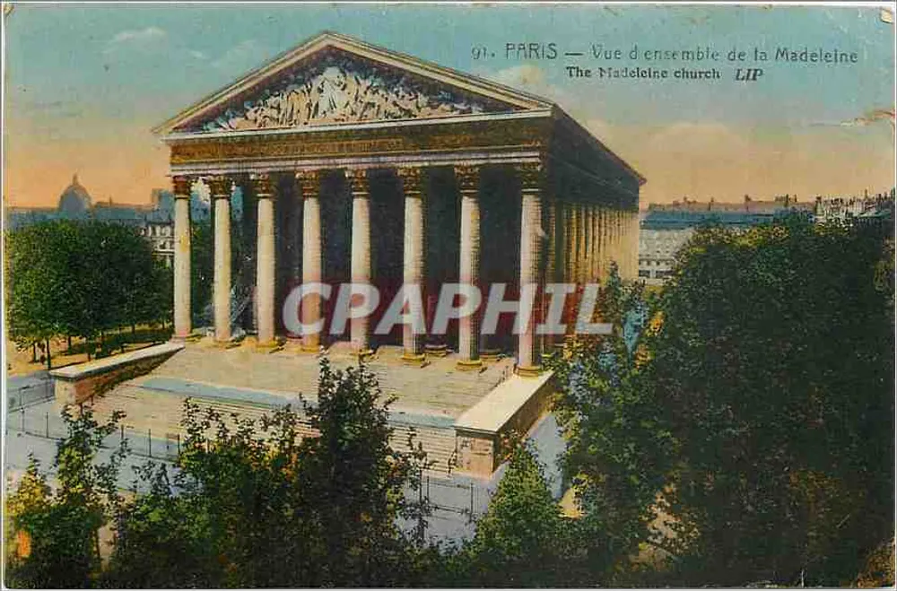 PARIS — Vista geral da Madeleine — LES ÉDITIONS ARTISTIQUES - LIP - Frente