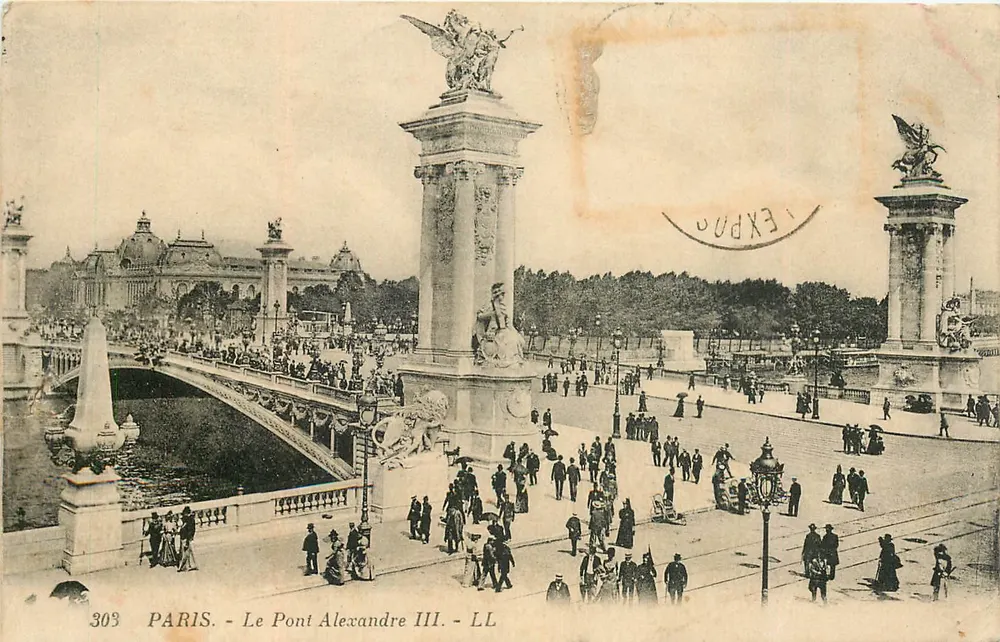 Paris - O Ponte Alexandre III — exposição universal 1900 — LL n°309 - Frente