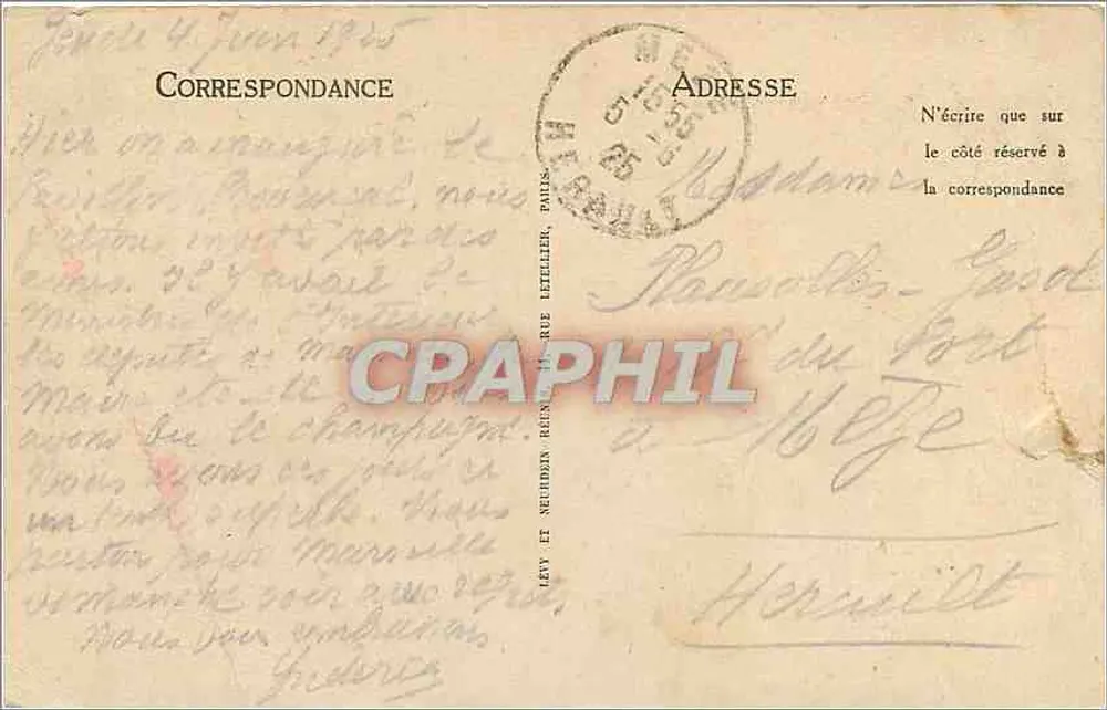 Paris - O Ponte Alexandre III — exposição universal 1900 — LL n°309 - Verso