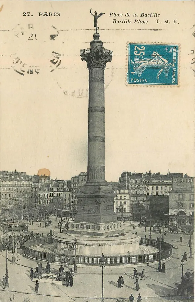 Praça da Bastilha — Coluna da Bastilha — T. M. K. (editor) - Frente