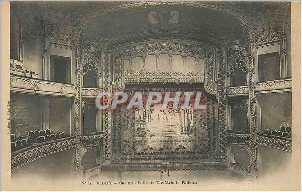 Vichy - Casino - Theaterhalle, der Vorhang - Vorderseite