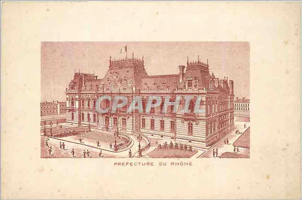 Prefeitura do Rhône — vista arquitetônica — editor não visível - Frente
