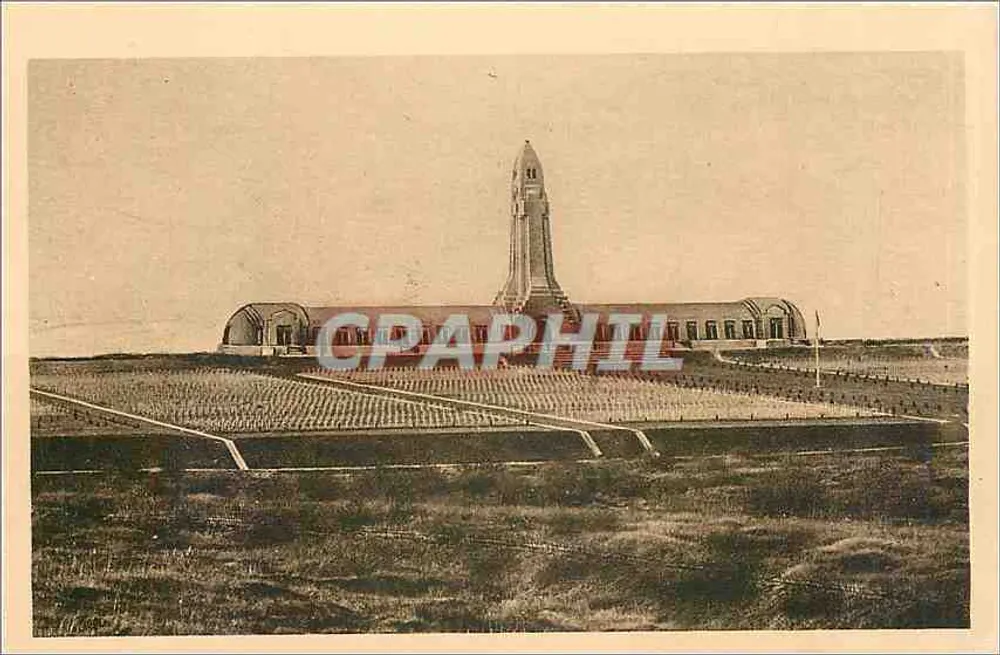 O Ossuário de Douaumont — Ossuário e Cemitério Nacional — Héliogravure Nancy - Frente