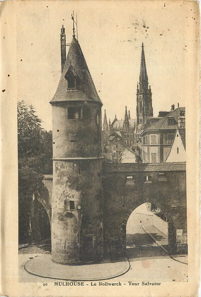Mulhouse - O Bollwerck - Torre Salvator — editor desconhecido, n° 10 - Frente