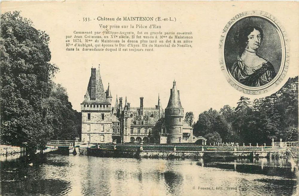 Castelo de Maintenon (E.-et-L.) — Vista tirada na Pièce d'Eau — Fonceau, editor, Dreux - Frente
