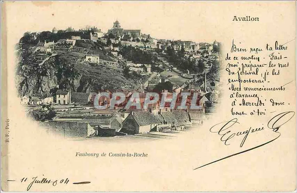 Avallon — Faubourg de Cousin-la-Roche — B. E. Paris - Frente