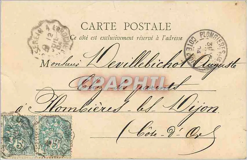 Avallon — Faubourg de Cousin-la-Roche — B. E. Paris - Verso