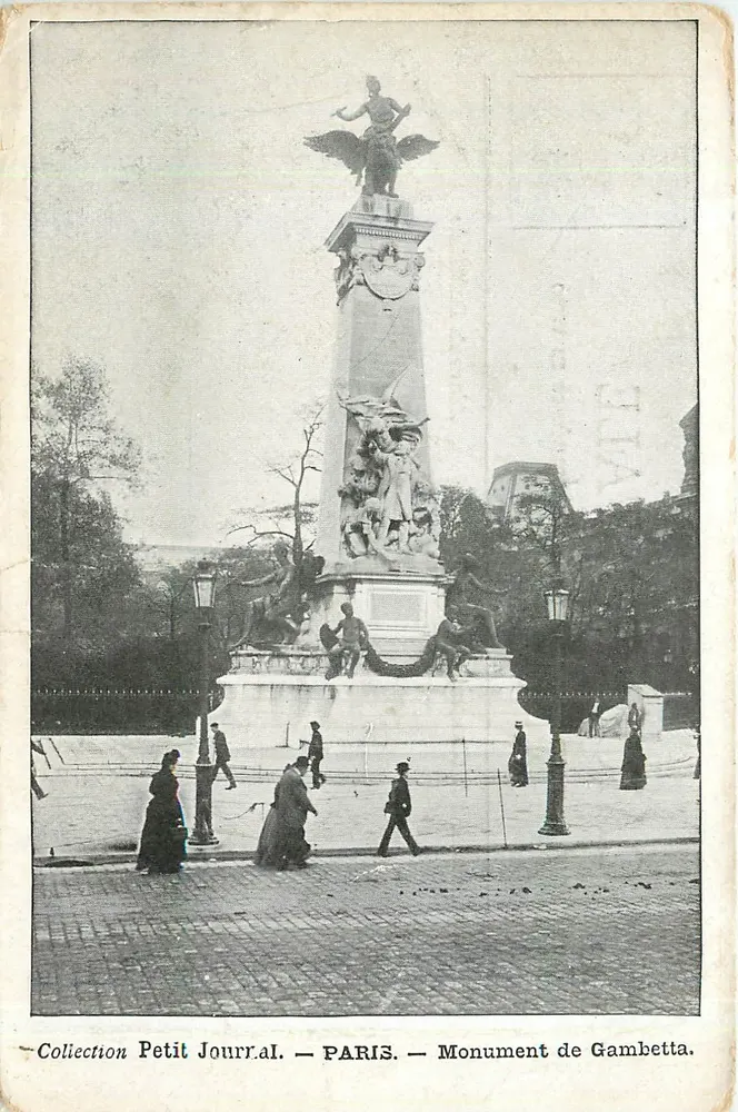 Monumento de Gambetta — Paris — Coleção Petit Journal — n° VTE - Frente