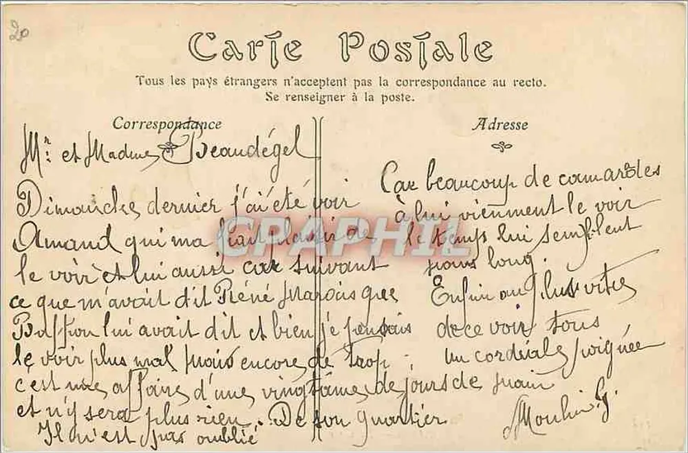 Le Mans — A Estação — Edição L. Joniaux, Le Mans - Verso