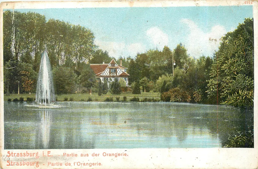 Estrasburgo - Parte da Orangerie — Felix Lübb, editor, n° 4914 - Frente