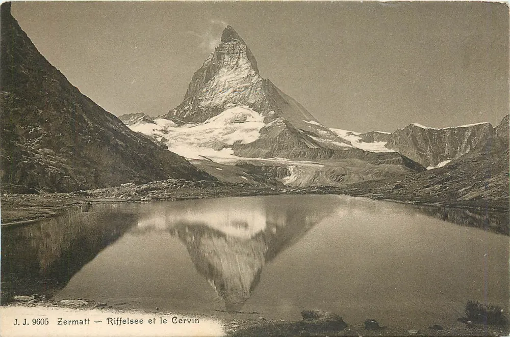 Zermatt — Lago Riffelsee e o Cervino — J.J. 9605 - Frente