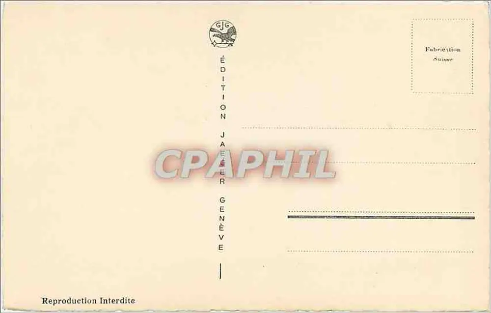 Seilbahn Salève (Haute-Savoie) — Ansicht der Station und der Seilbahn — Edition Jäser Genf - Rückseite