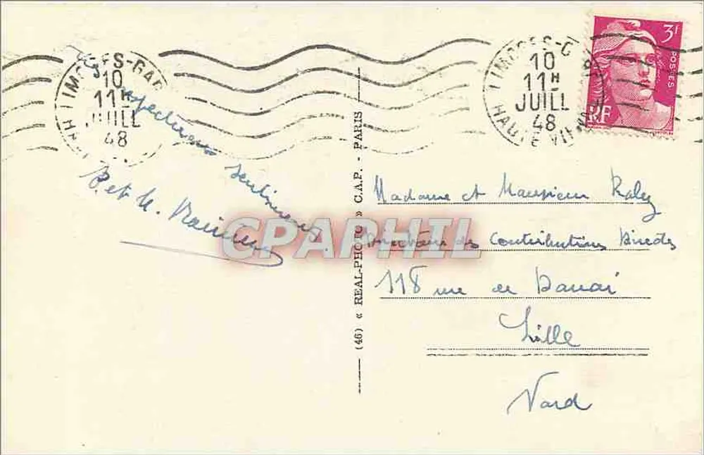Limoges — A Prefeitura — (Godefroy, arq.) — n°27 - Verso