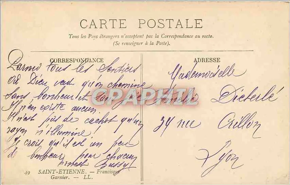 Estátua de um militar — Praça pública — Garnier, n°49 - Verso