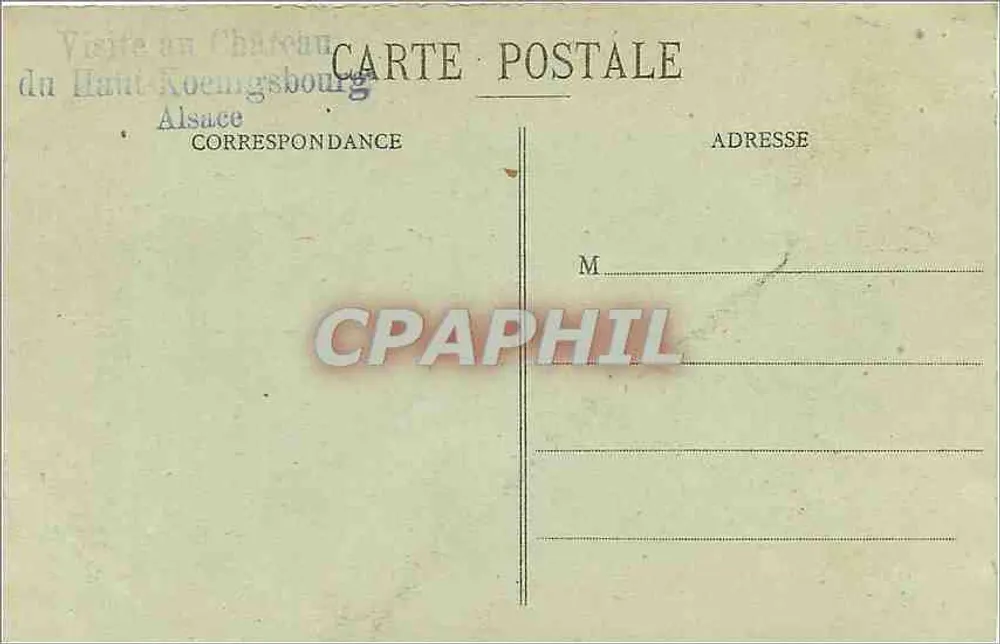 Castelo de Haut-Koenigsbourg — Alsace — editor não identificado - Verso
